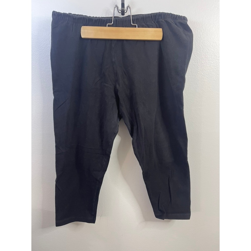 Danskin Women's Black Cropped Leggings Size 1X Comfort‎ Stretch Yoga Dance